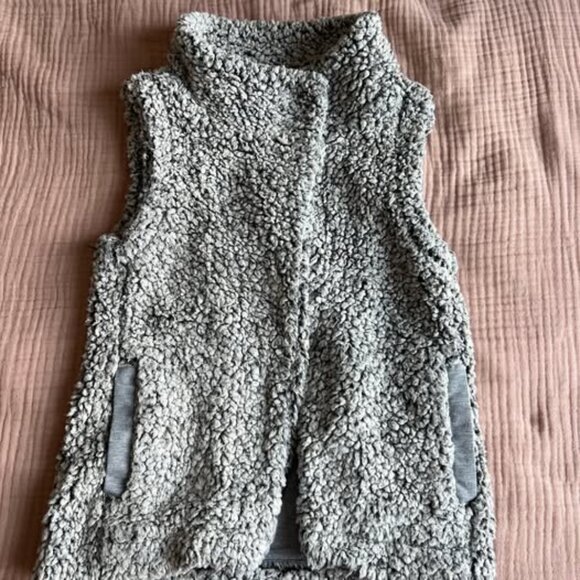 Dylan Women's Sherpa Vest, Grey/White, size S - Picture 3 of 4